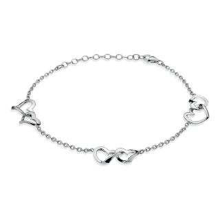 Vòng tay hình trái tim mở bằng bạc Sterling của Accents by Hot Diamonds