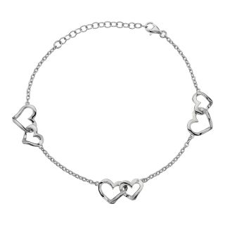 Vòng tay hình trái tim mở bằng bạc Sterling của Accents by Hot Diamonds