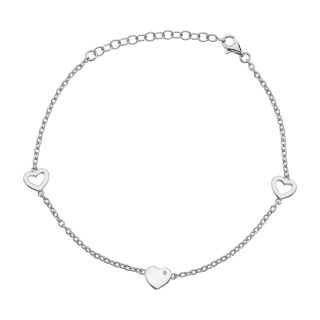 Vòng tay hình trái tim 3 ngăn Accents Silver