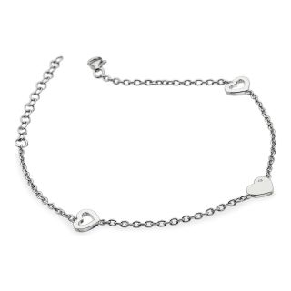 Vòng tay hình trái tim 3 ngăn Accents Silver