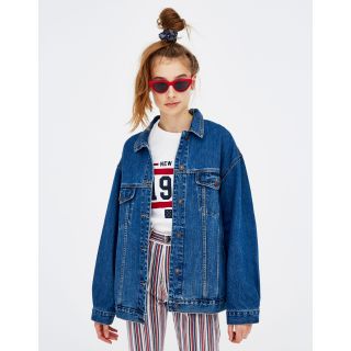Denim jacket with flag